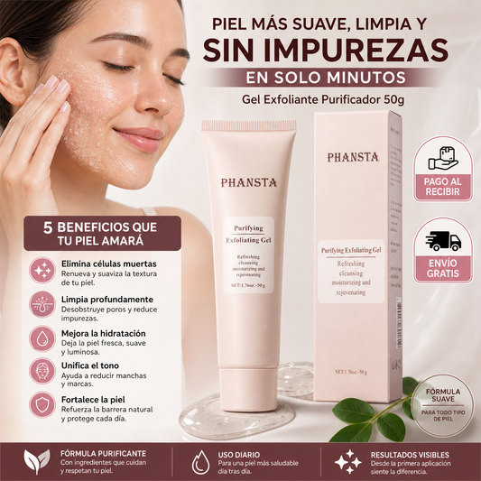Gel Exfoliante 50g – Piel Más Suave, Limpia y Sin Impurezas en Minutos