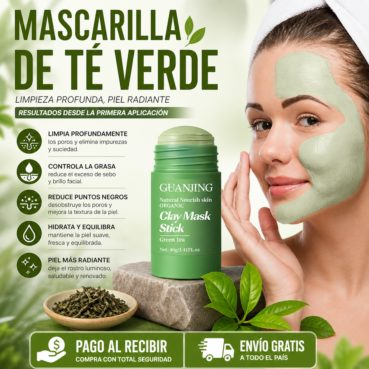 La Mascarilla Viral de Té Verde