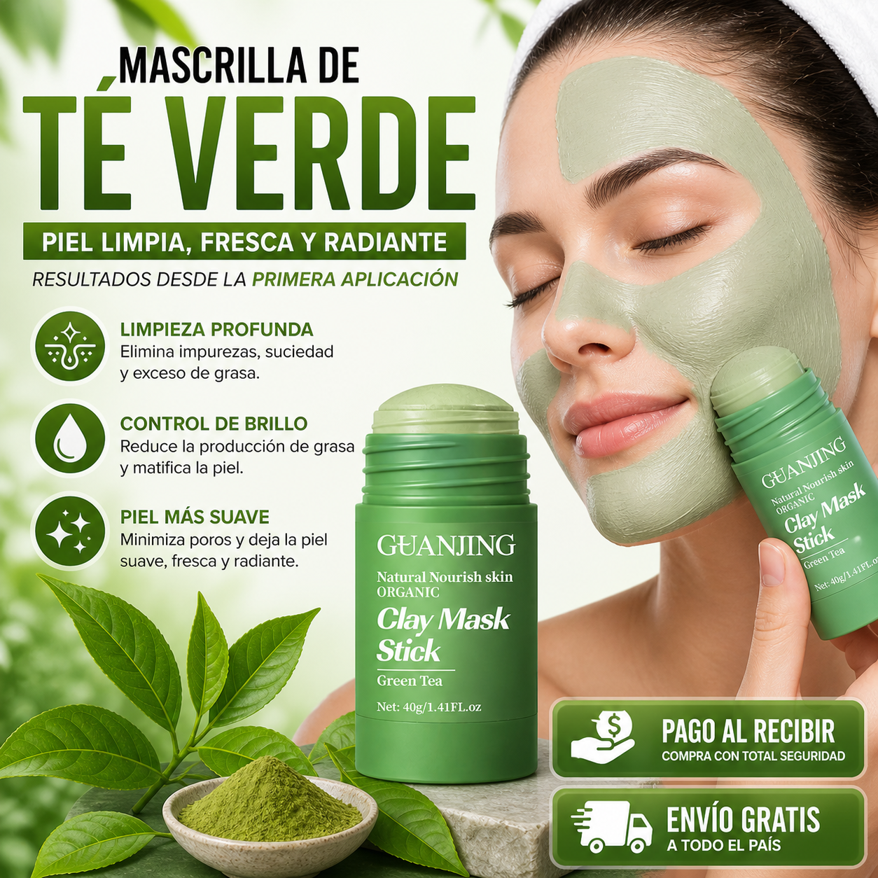 La Mascarilla Viral de Té Verde