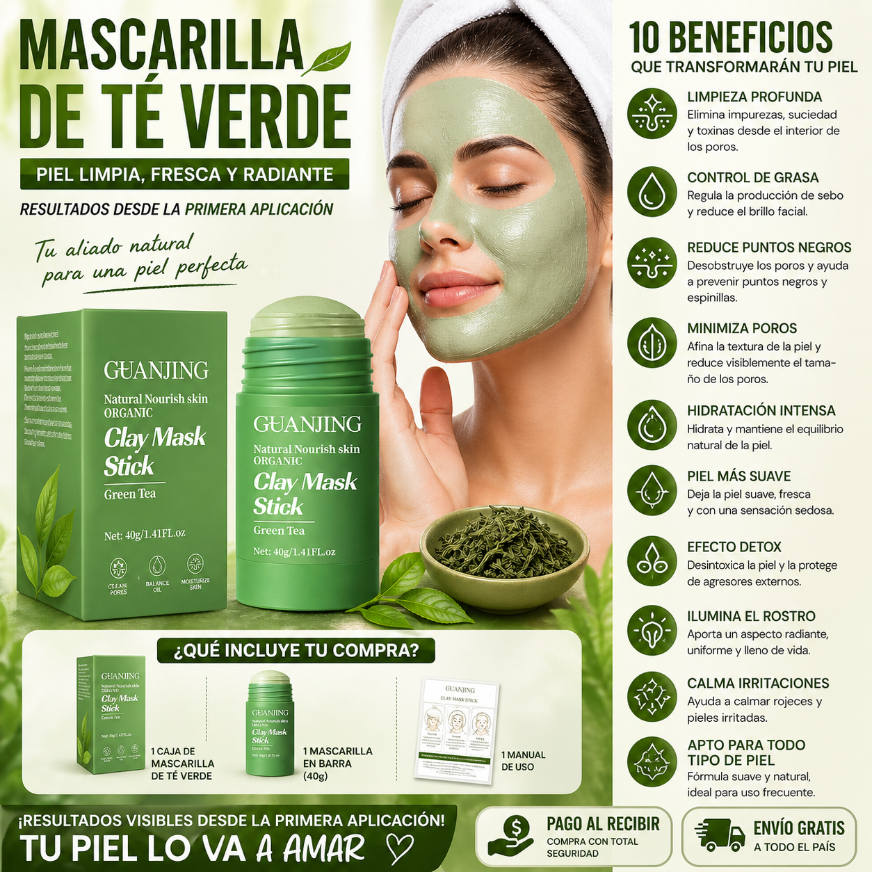 La Mascarilla Viral de Té Verde