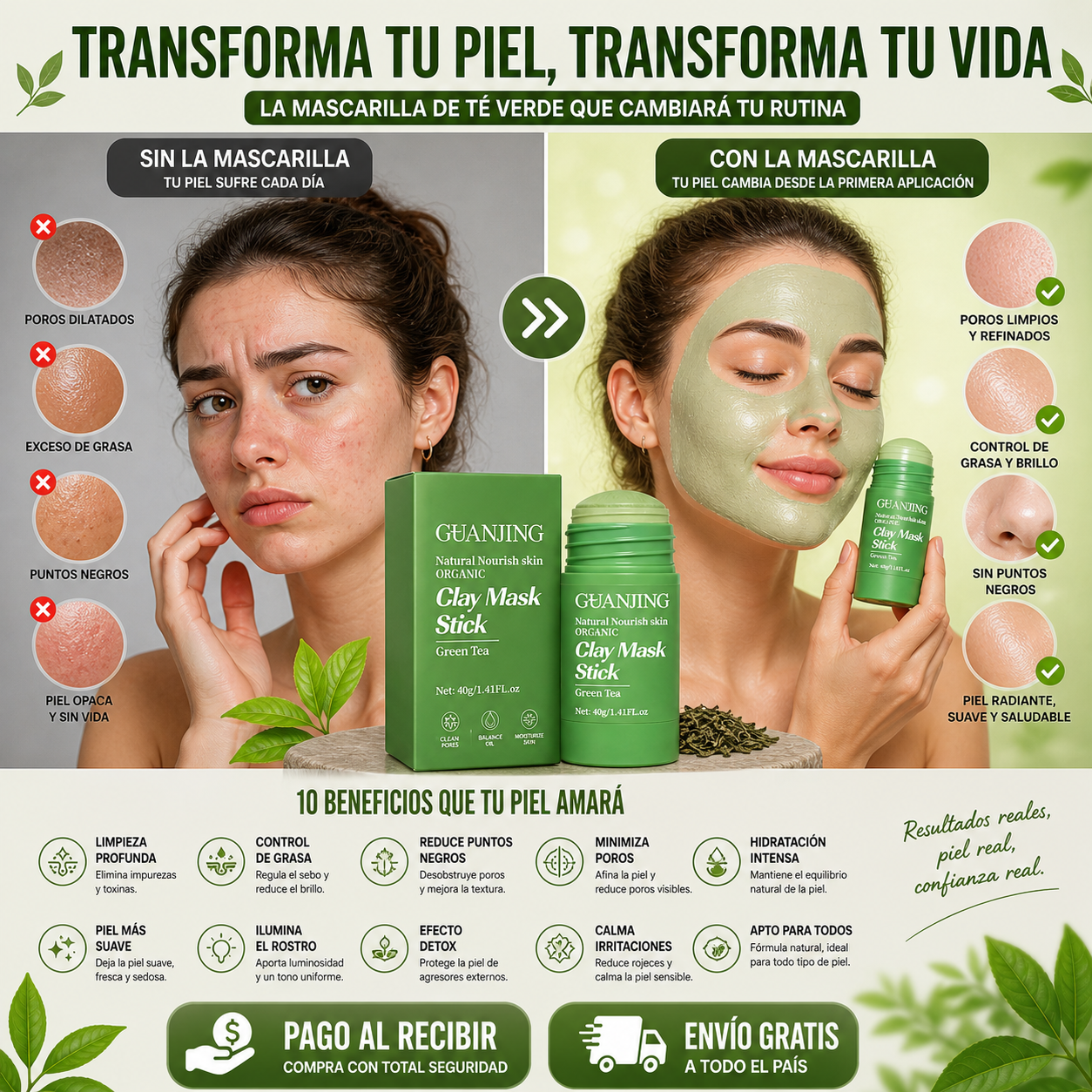 La Mascarilla Viral de Té Verde