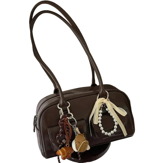 Lurelle Urban Core Bag — Bolso marrón de gran capacidad, diseño fashion coreano con toque sofisticado