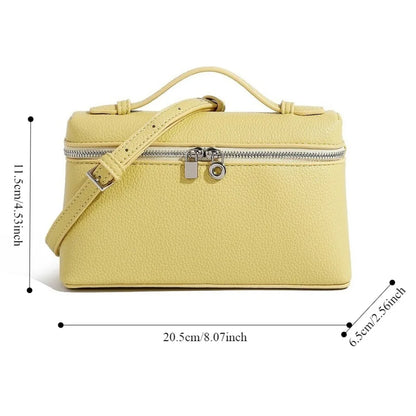 Lychelle Mini Luxe Bag — Bolso mini tipo “lunch box” con textura de grano lichi, diseño elegante y moderno, ideal para looks sofisticados y uso diario