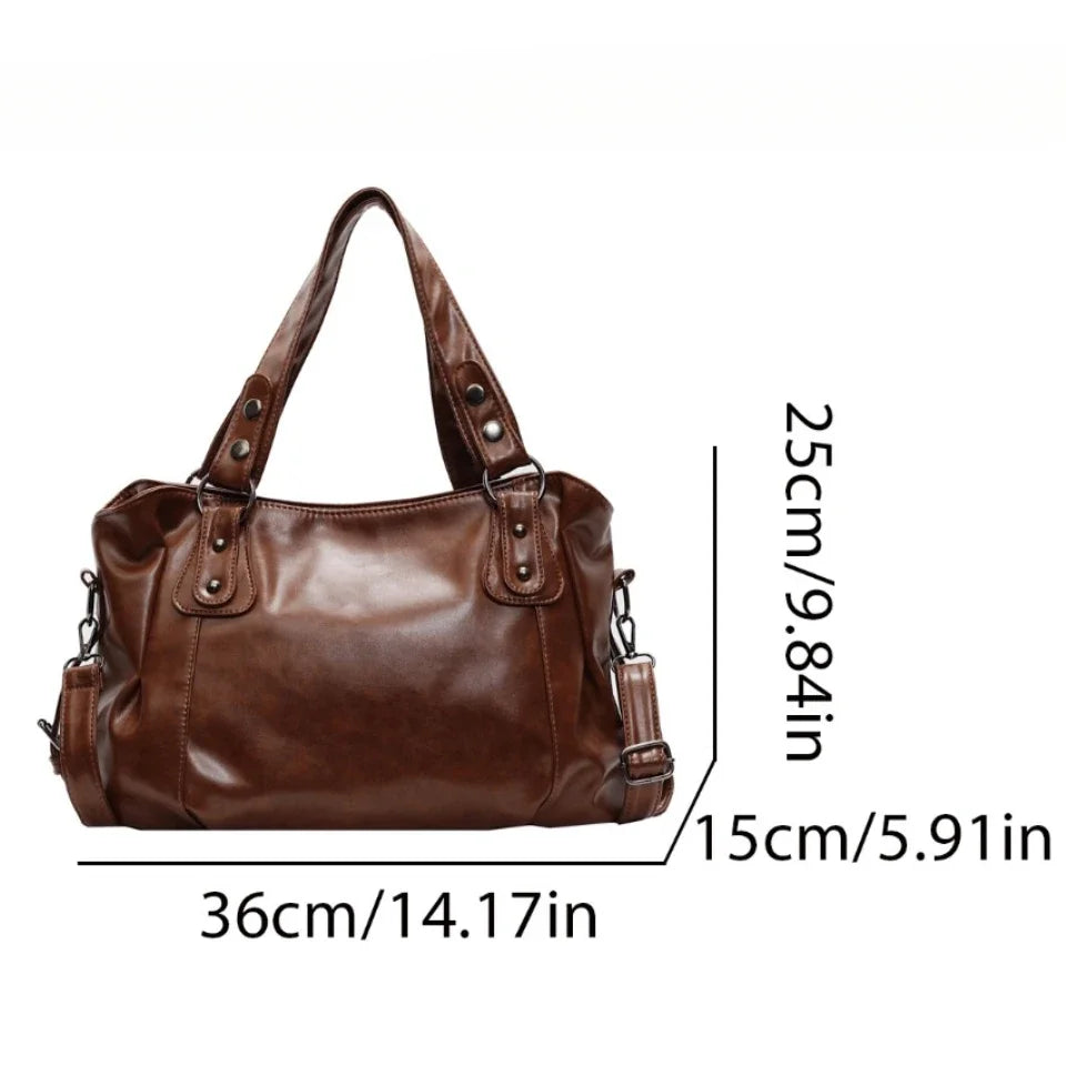 Alviera Classic Tote — Bolso tote elegante en PU suave, gran capacidad y diseño sofisticado ideal para el uso diario