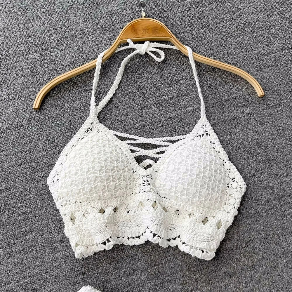 Lunessa Summer Chic — Set de dos piezas tejido con acabado delicado, ideal para paseos junto al mar y escapadas de verano