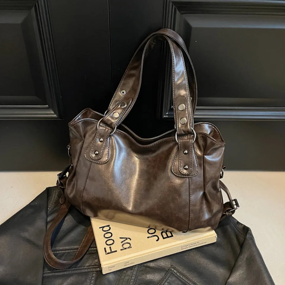 Alviera Classic Tote — Bolso tote elegante en PU suave, gran capacidad y diseño sofisticado ideal para el uso diario