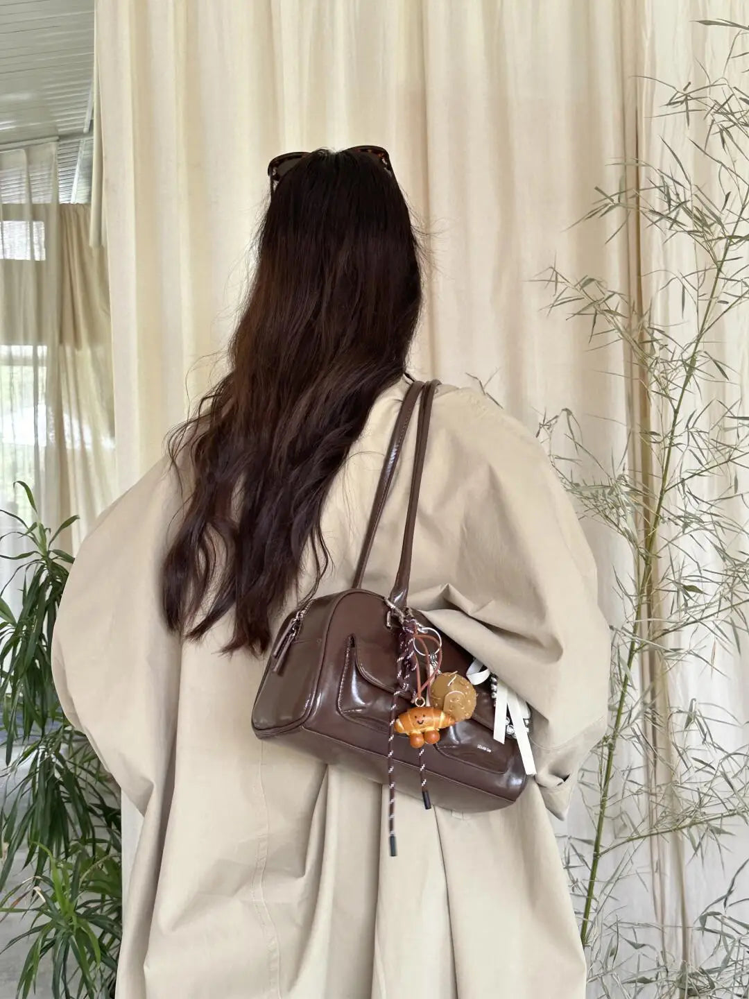 Lurelle Urban Core Bag — Bolso marrón de gran capacidad, diseño fashion coreano con toque sofisticado