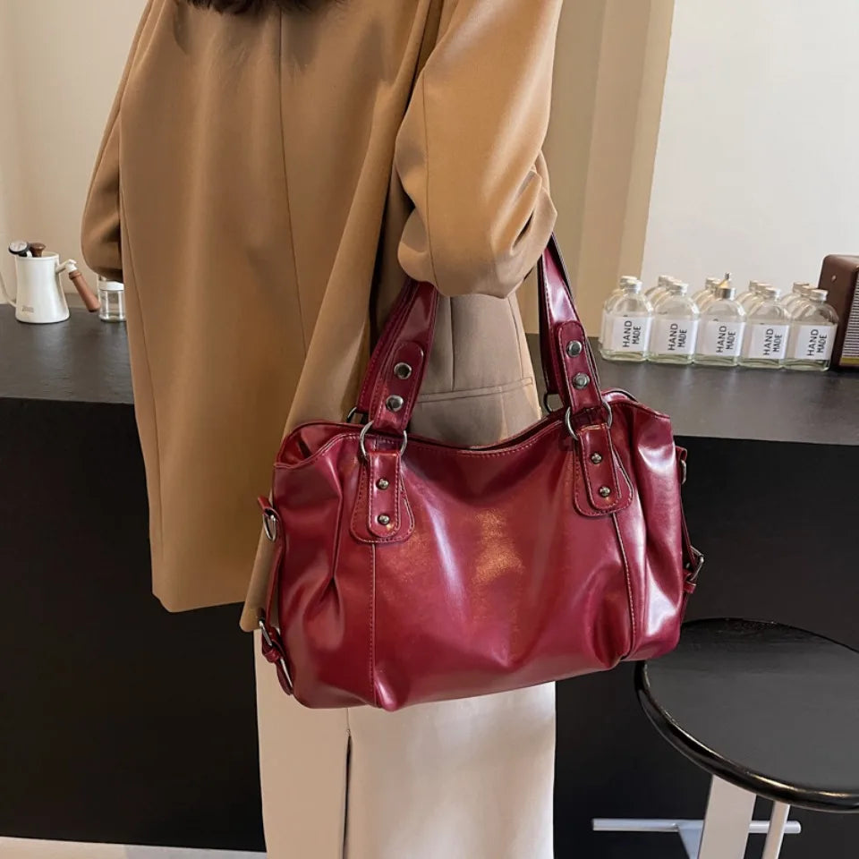 Alviera Classic Tote — Bolso tote elegante en PU suave, gran capacidad y diseño sofisticado ideal para el uso diario
