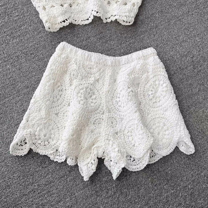Lunessa Summer Chic — Set de dos piezas tejido con acabado delicado, ideal para paseos junto al mar y escapadas de verano
