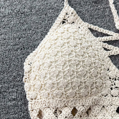 Lunessa Summer Chic — Set de dos piezas tejido con acabado delicado, ideal para paseos junto al mar y escapadas de verano