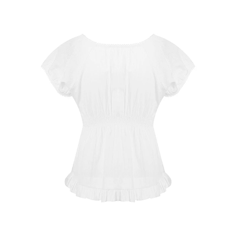 Rosélia Lace Bloom — Top corto elegante con acabado romántico, ideal para combinar con jeans, faldas o pantalones cargo