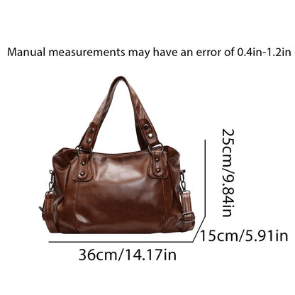 Alviera Classic Tote — Bolso tote elegante en PU suave, gran capacidad y diseño sofisticado ideal para el uso diario