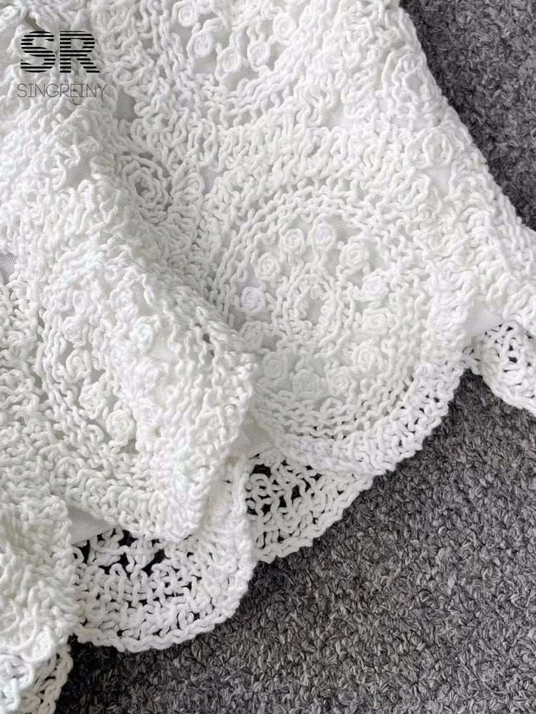 Lunessa Summer Chic — Set de dos piezas tejido con acabado delicado, ideal para paseos junto al mar y escapadas de verano