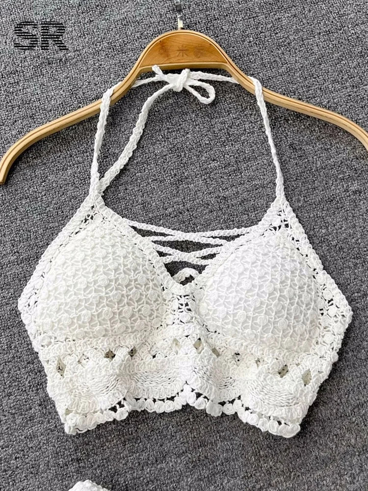 Lunessa Summer Chic — Set de dos piezas tejido con acabado delicado, ideal para paseos junto al mar y escapadas de verano
