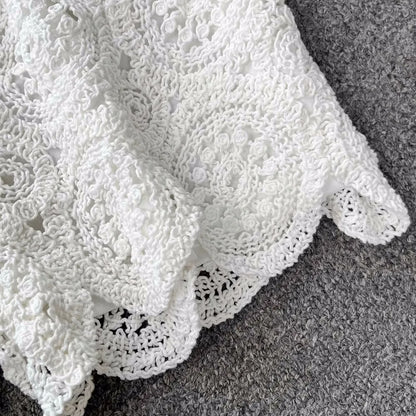 Lunessa Summer Chic — Set de dos piezas tejido con acabado delicado, ideal para paseos junto al mar y escapadas de verano