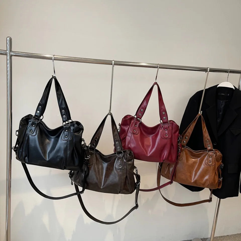 Alviera Classic Tote — Bolso tote elegante en PU suave, gran capacidad y diseño sofisticado ideal para el uso diario