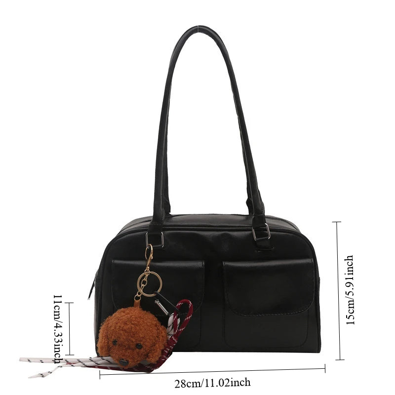Lurelle Urban Core Bag — Bolso marrón de gran capacidad, diseño fashion coreano con toque sofisticado