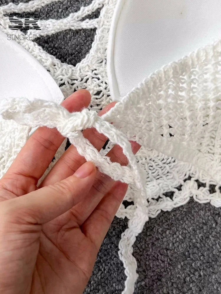 Lunessa Summer Chic — Set de dos piezas tejido con acabado delicado, ideal para paseos junto al mar y escapadas de verano